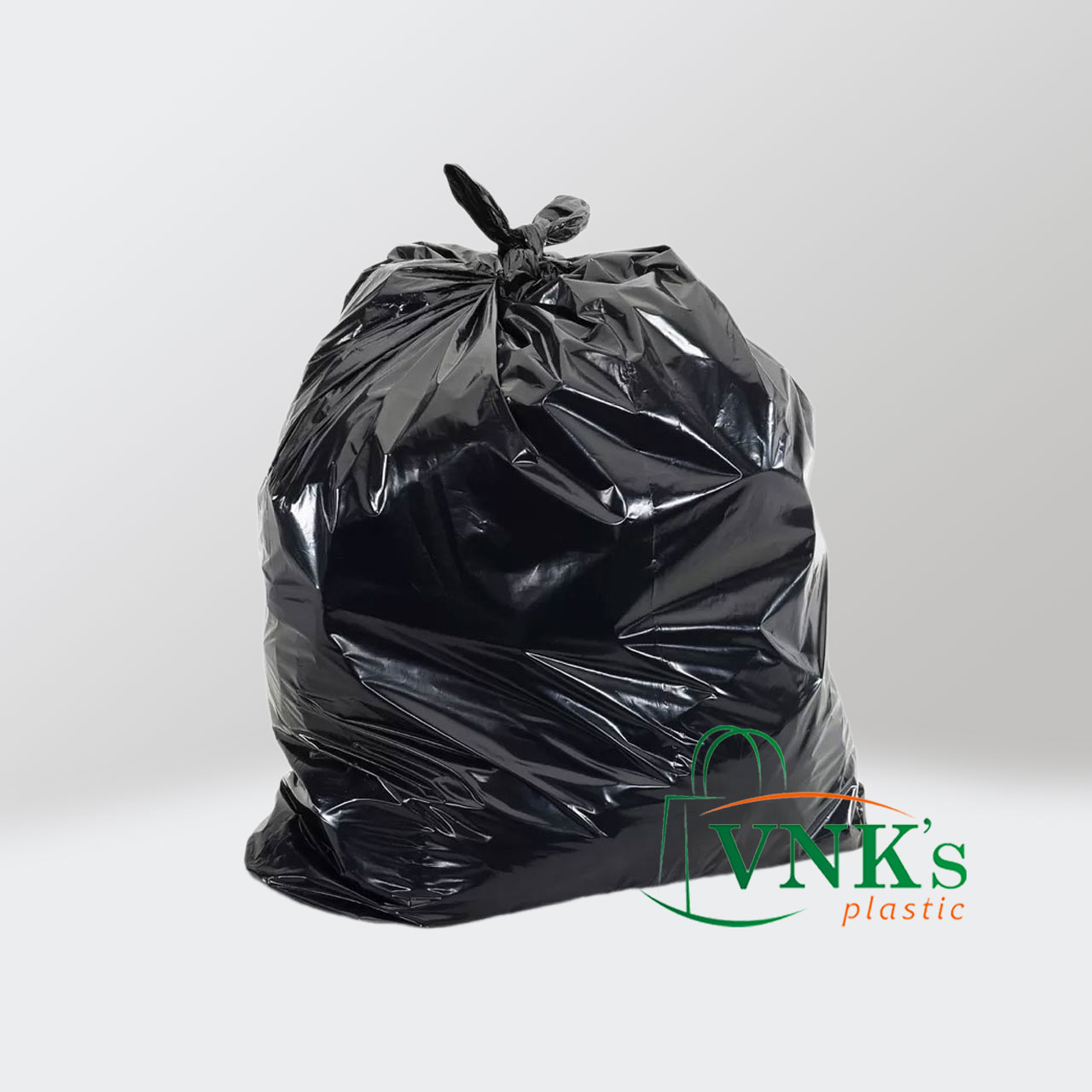 Flat recycling bags with embossed black surface