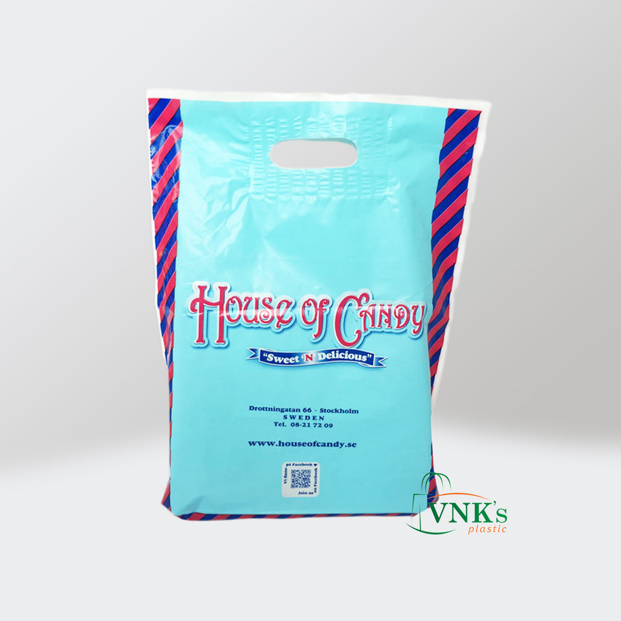 House Of Candy plastic bag with handle