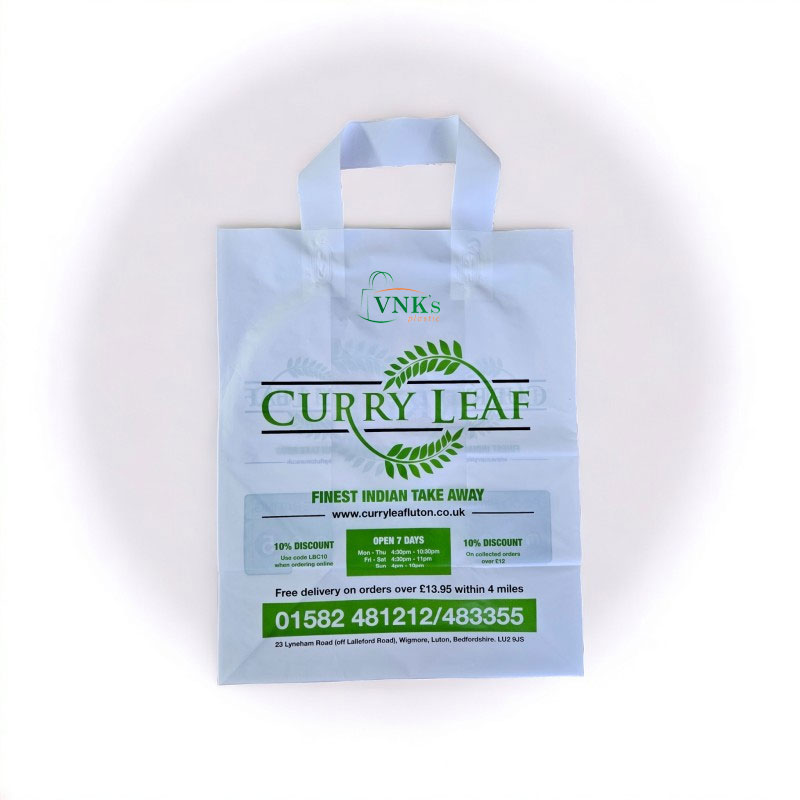 Curry Leaf plastic bag with handle