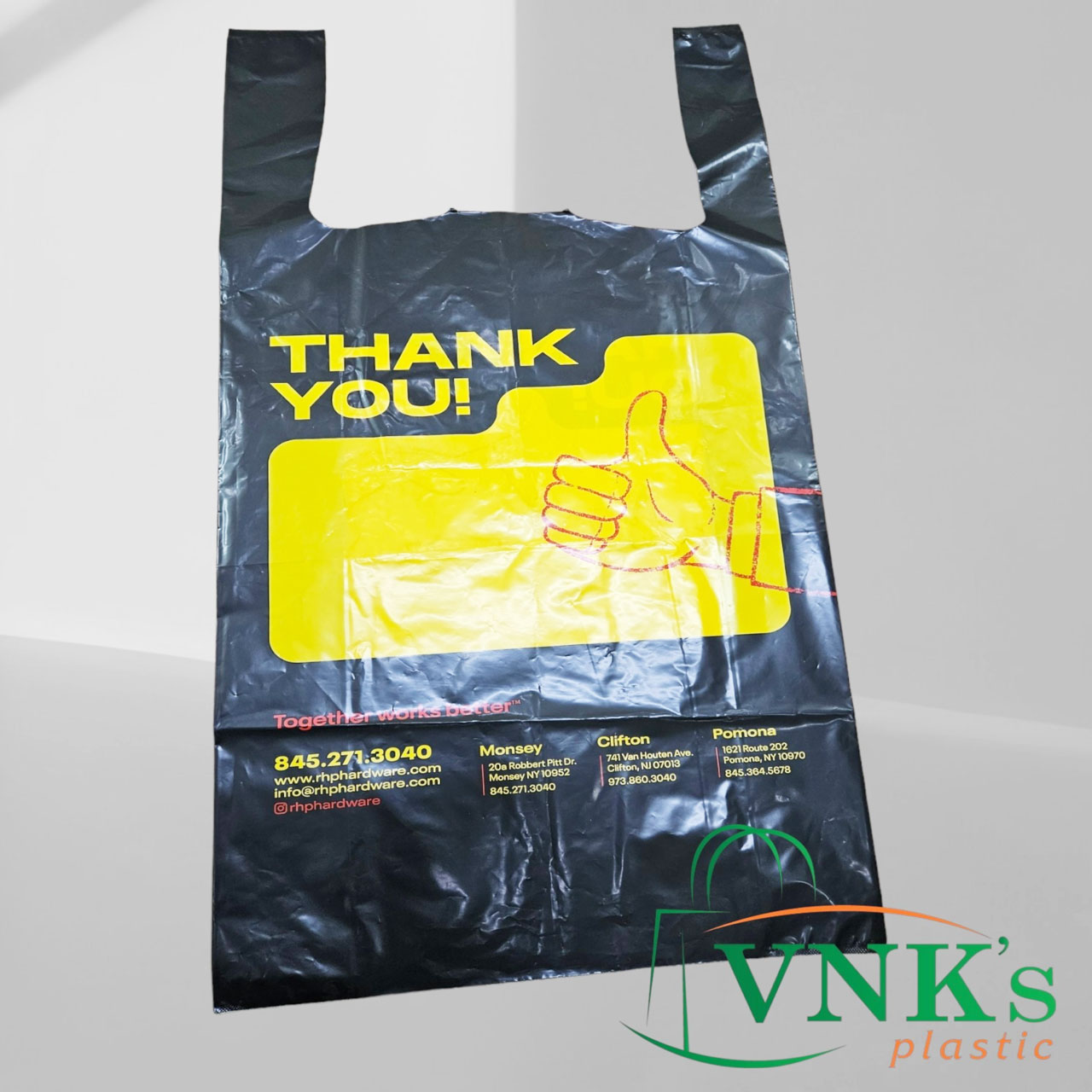Plastic bag with handle RHP