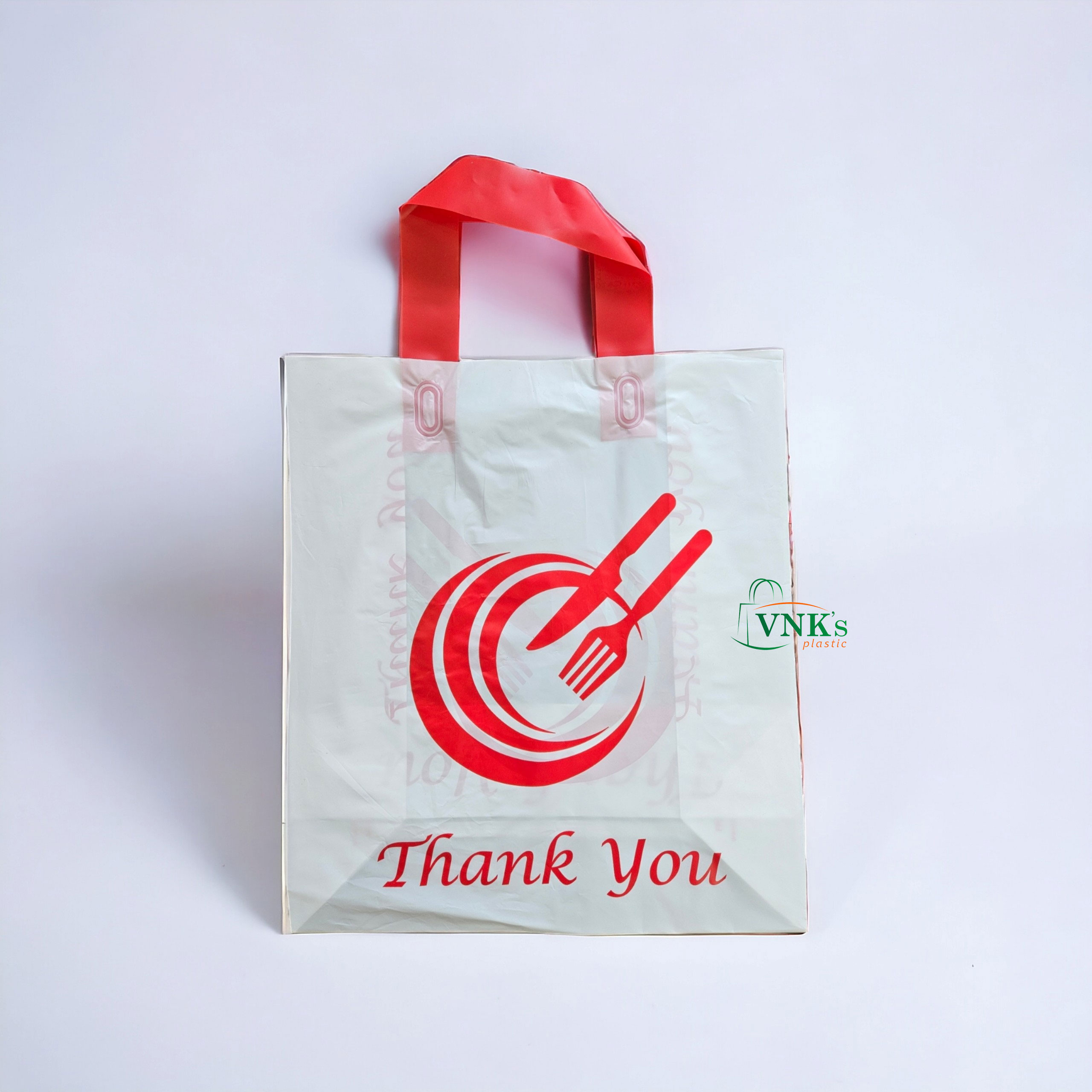 Plastic bag with handle Thank You