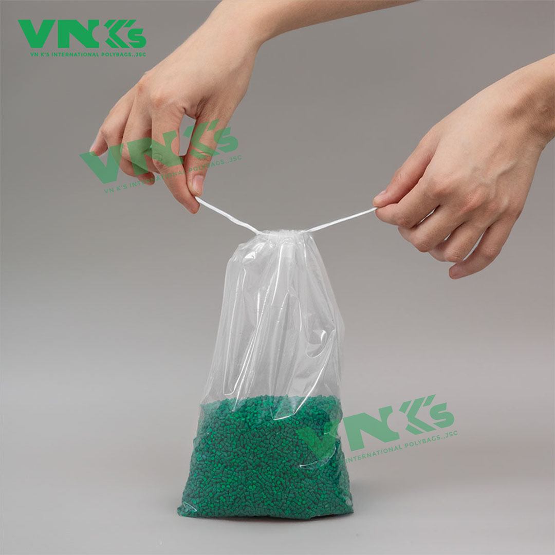 plastic drawstring bag