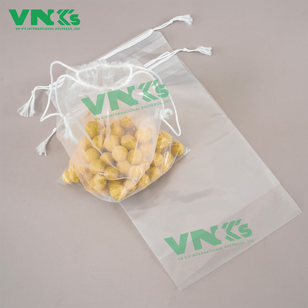 plastic drawstring bag