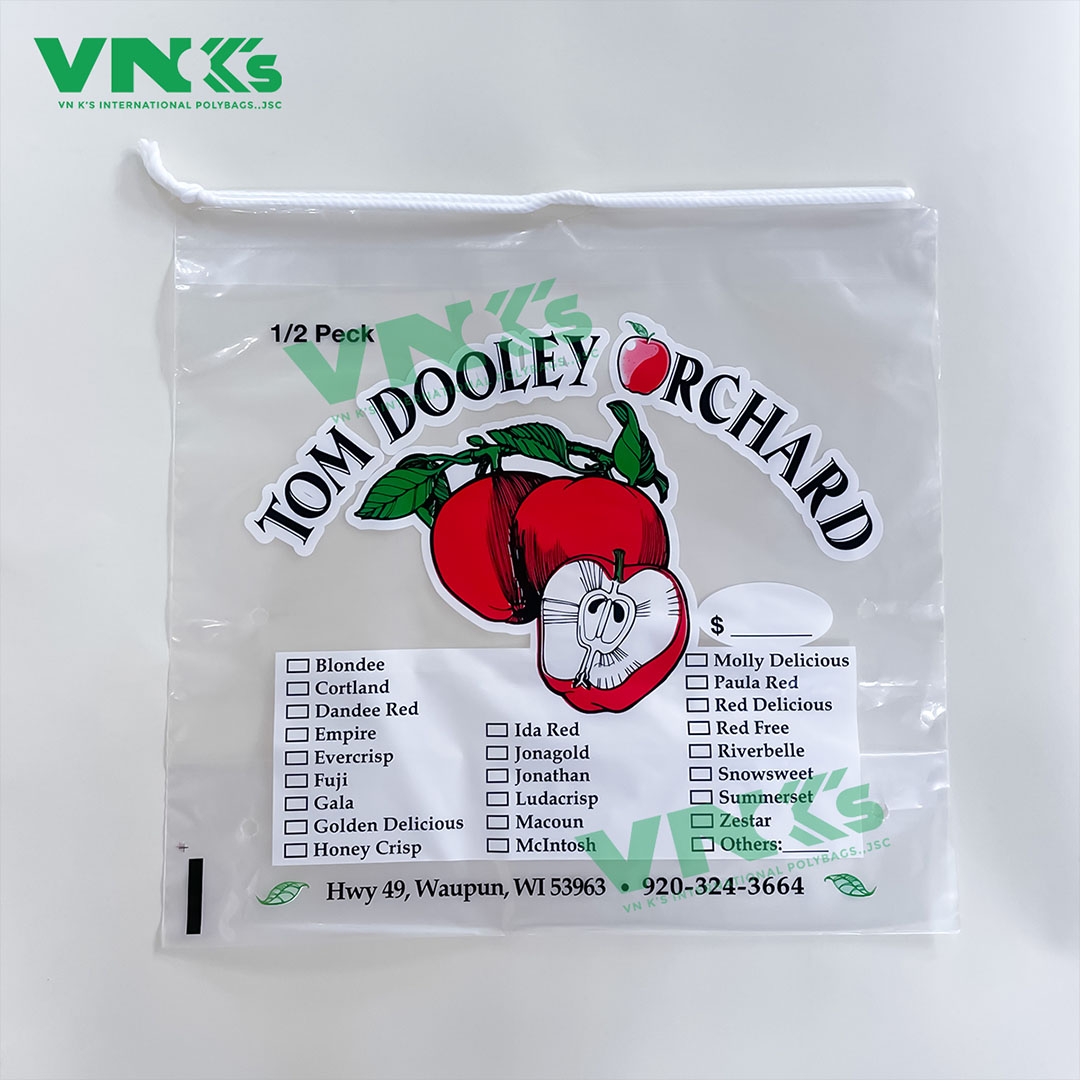 plastic drawstring bag